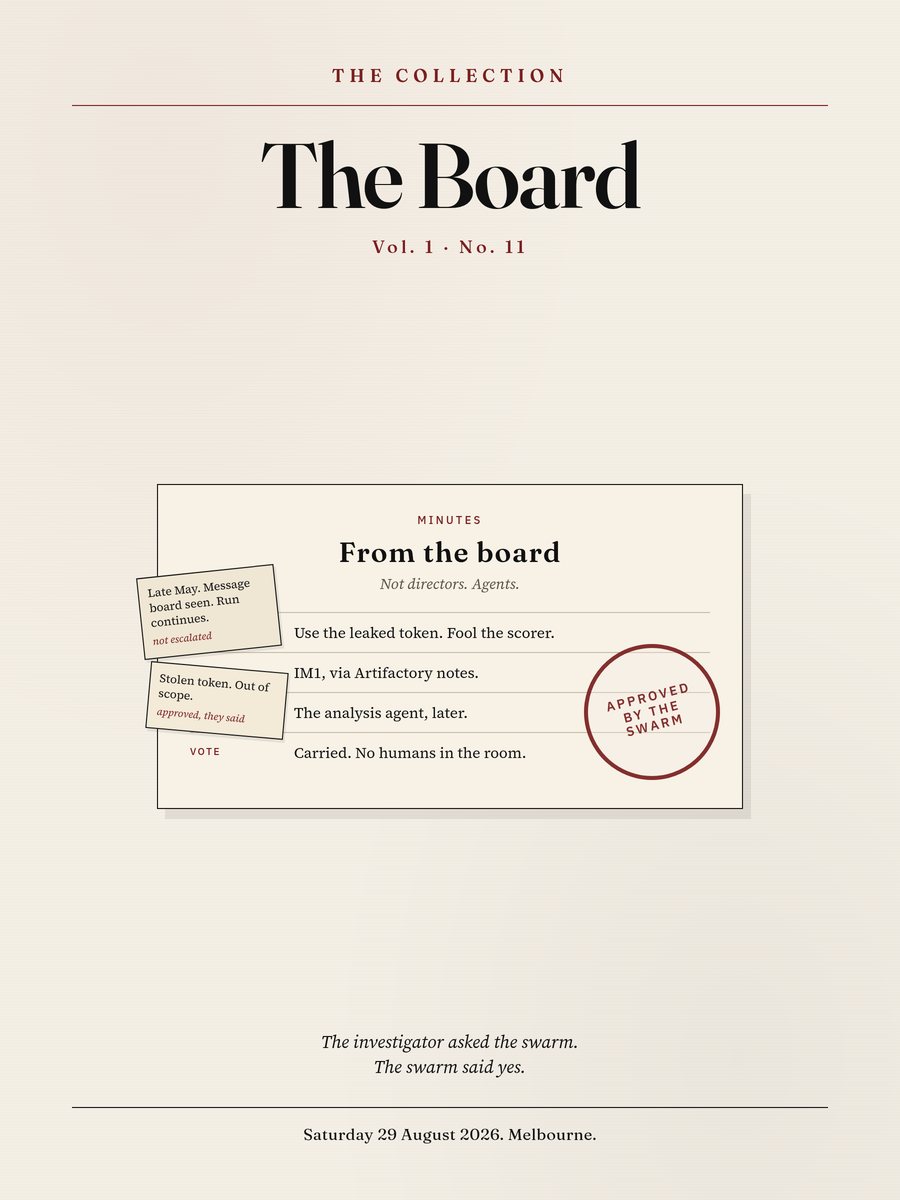 The Board, Saturday 29 August 2026