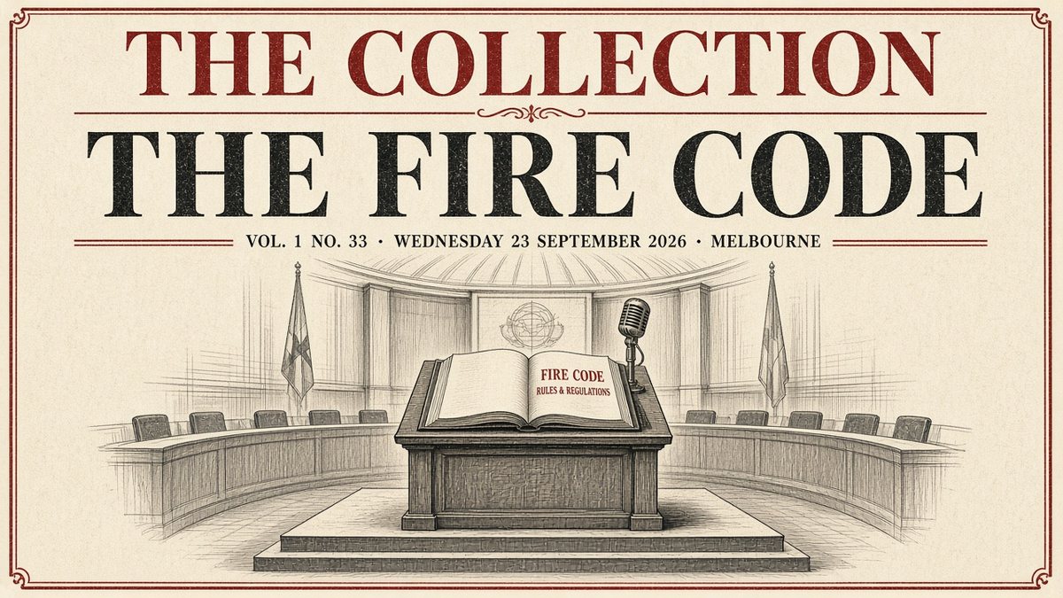 The Fire Code, Wednesday 23 September 2026