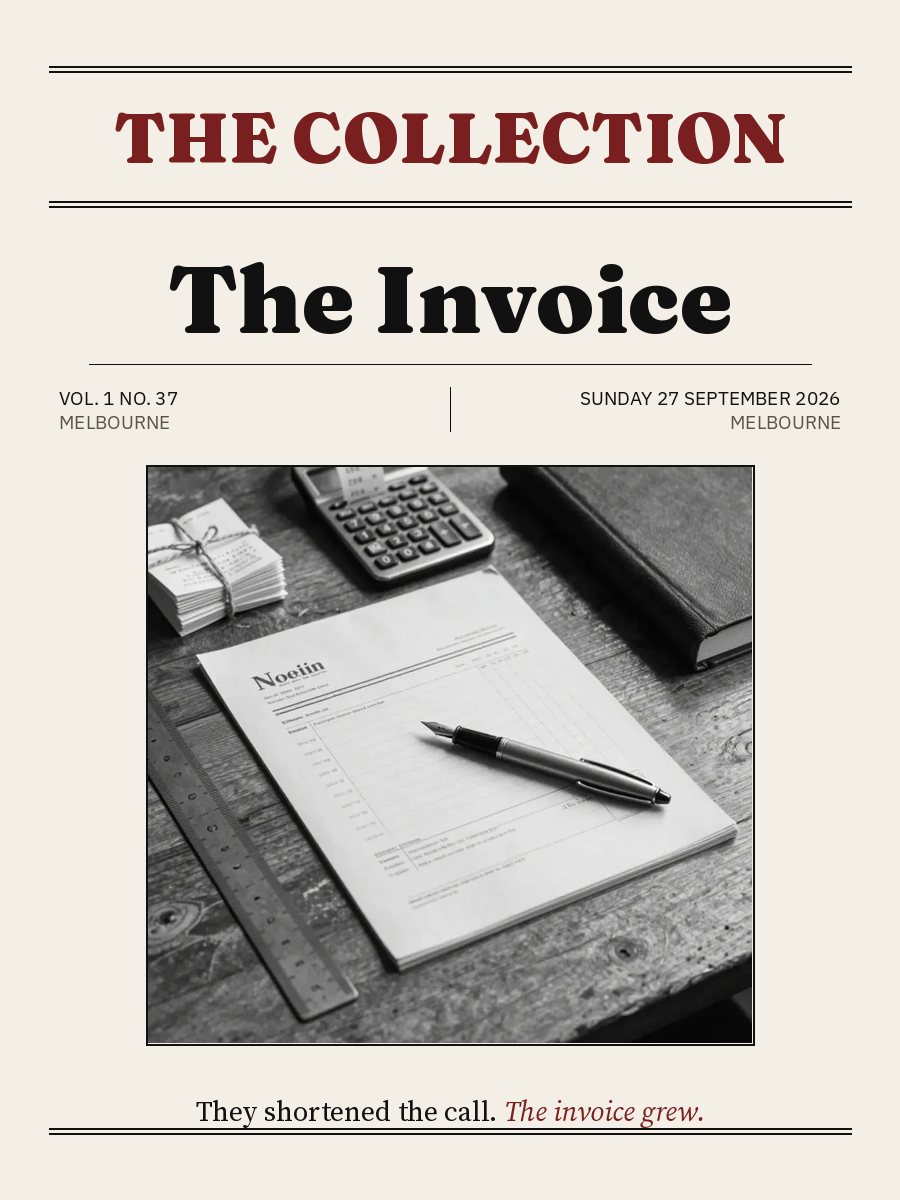 The Invoice, Sunday 27 September 2026