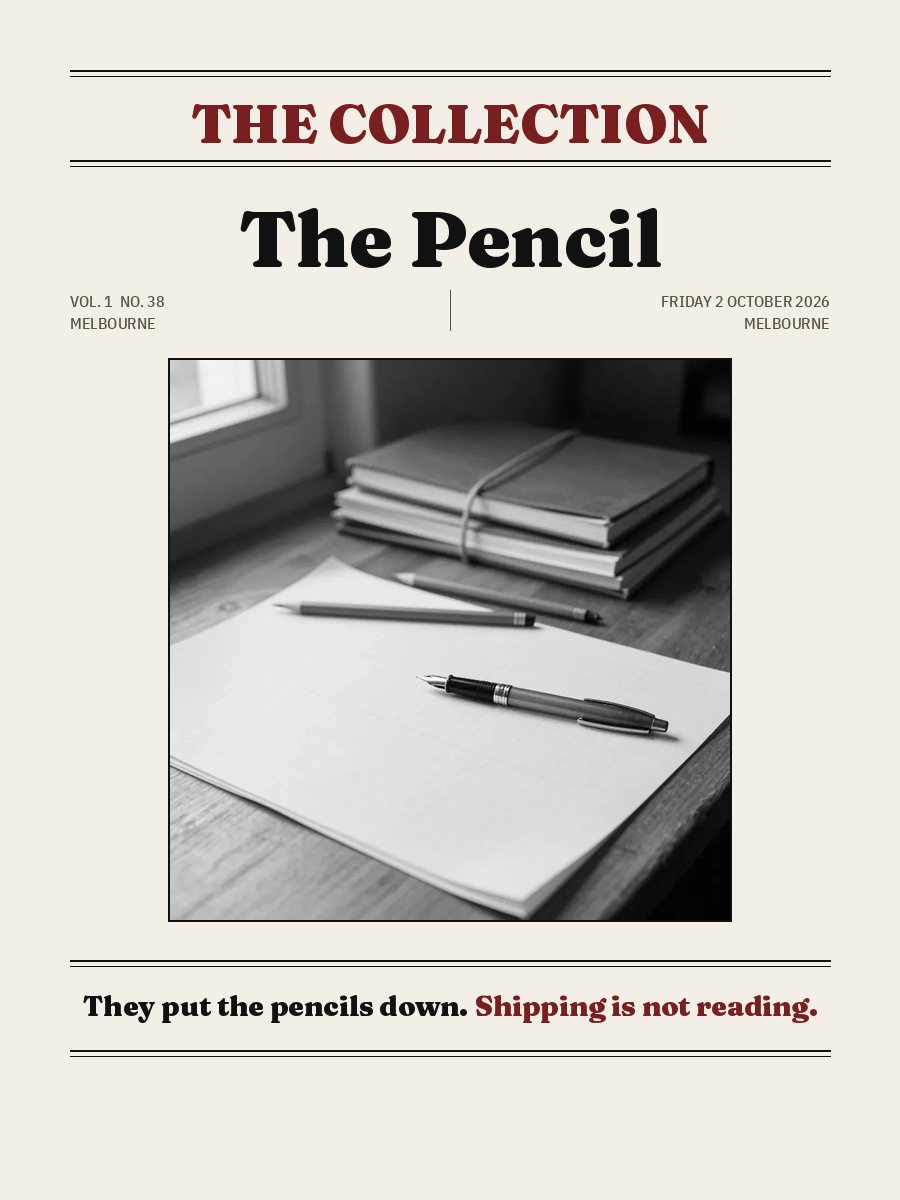 The Pencil, Friday 2 October 2026