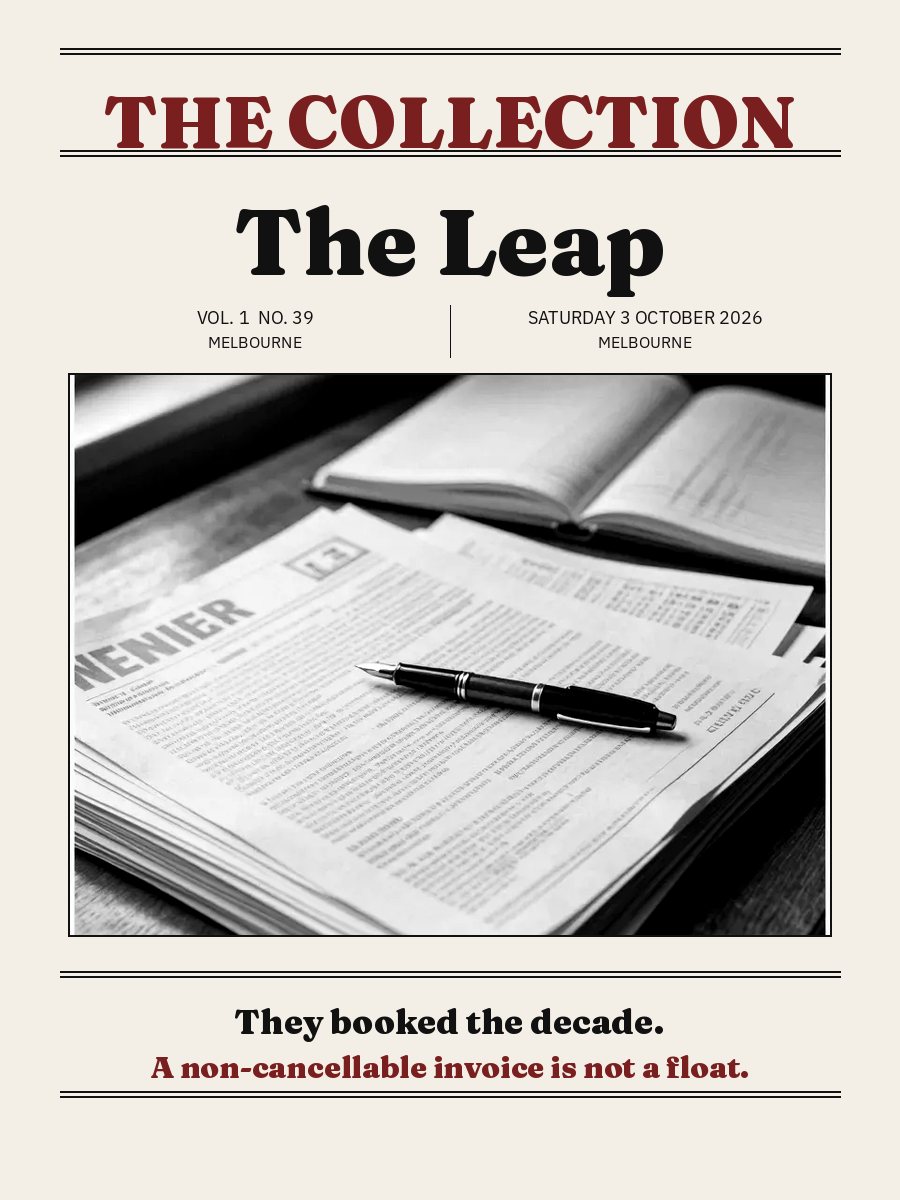 The Leap, Saturday 3 October 2026