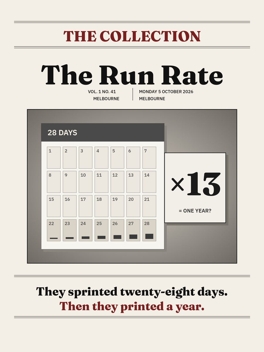 The Run Rate, Monday 5 October 2026