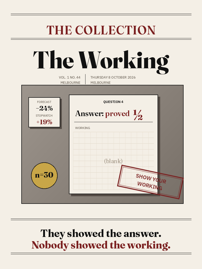 The Working, Thursday 8 October 2026
