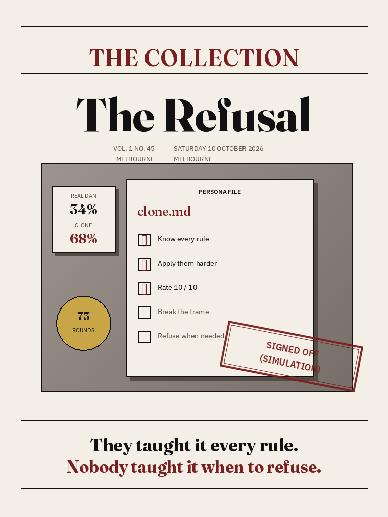 The Refusal, Saturday 10 October 2026